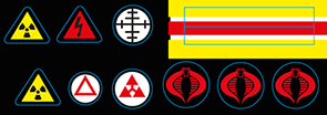 Cobra Swamp Skier Stickers GI Joe Action Force